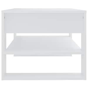 Konferenční stolek bílý 102 x 55 x 45 cm kompozitní dřevo - obrázek 4