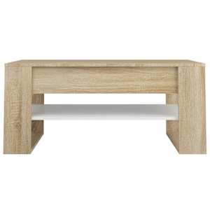 vidaXL Τραπεζάκι Σαλονιού Λευκό & Sonoma Δρυς 102x55x45 εκ. Επεξ. Ξύλο