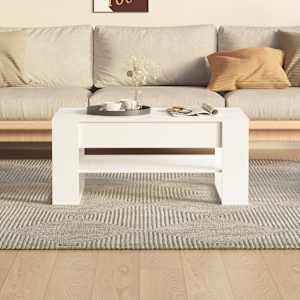 Konferenční stolek lesklý bílý 102x55x45 cm kompozitní dřevo - obrázek 5