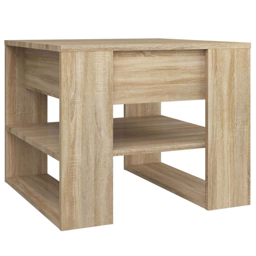 Image of vidaXL Coffee Table Sonoma Oak 55.5x55x45 cm Engineered Wood