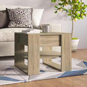 Konferenční stolek dub sonoma 55,5x55x45 cm kompozitní dřevo - obrázek 1