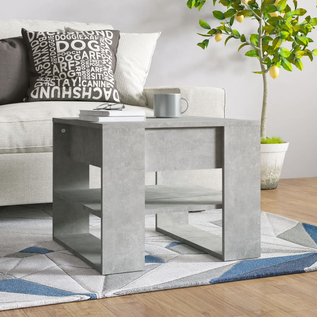 vidaXL Couchtisch Betongrau 55,5x55x45 cm Holzwerkstoff