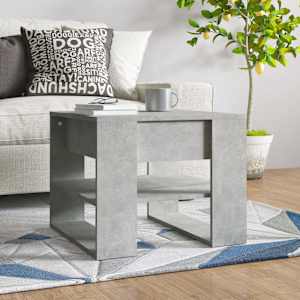 Konferenční stolek betonově šedý 55,5x55x45 cm kompozitní dřevo