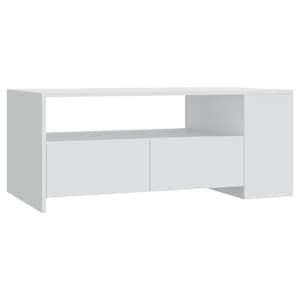 vidaXL kohvilaud, valge, 102 x 55 x 42 cm, tehispuit