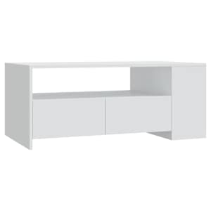 Konferenční stolek bílý 102 x 55 x 42 cm kompozitní dřevo - obrázek 2