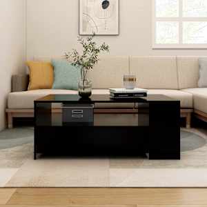 Konferenční stolek černý 102 x 55 x 42 cm kompozitní dřevo - obrázek 1