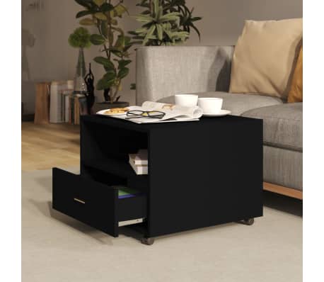 vidaXL Coffee Table Black 55x55x40 cm Engineered Wood