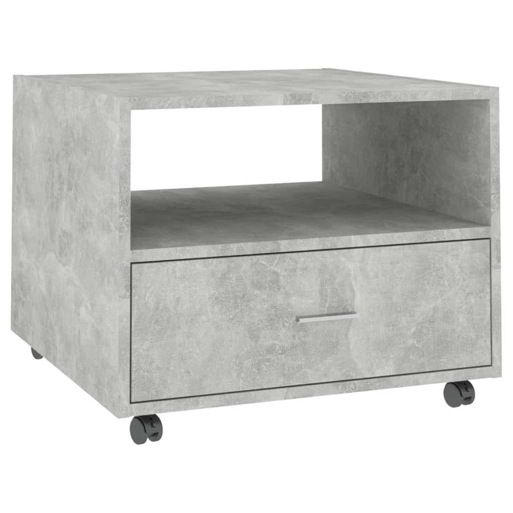 vidaXL Salontafel 55x55x40 cm bewerkt hout betongrijs