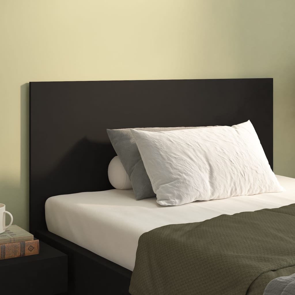 Čelo postele černé 120 x 1,5 x 80 cm kompozitní dřevo
