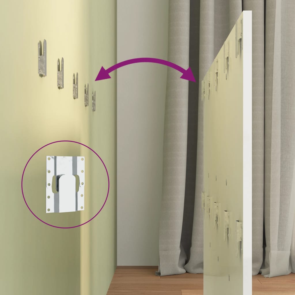 Testiera Per Letto Bianco Lucido 120x1,5x80cm Legno Multistrato VidaXL 17 width=274