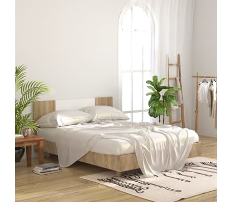 vidaXL Cabeceira cama 160x1,5x80cm cm derivados madeira branco/sonoma
