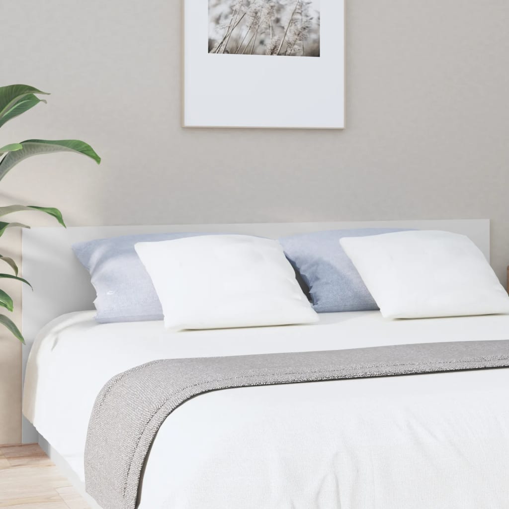 vidaXL Tăblie de pat,alb,200x1,5x80 cm, lemn prelucrat