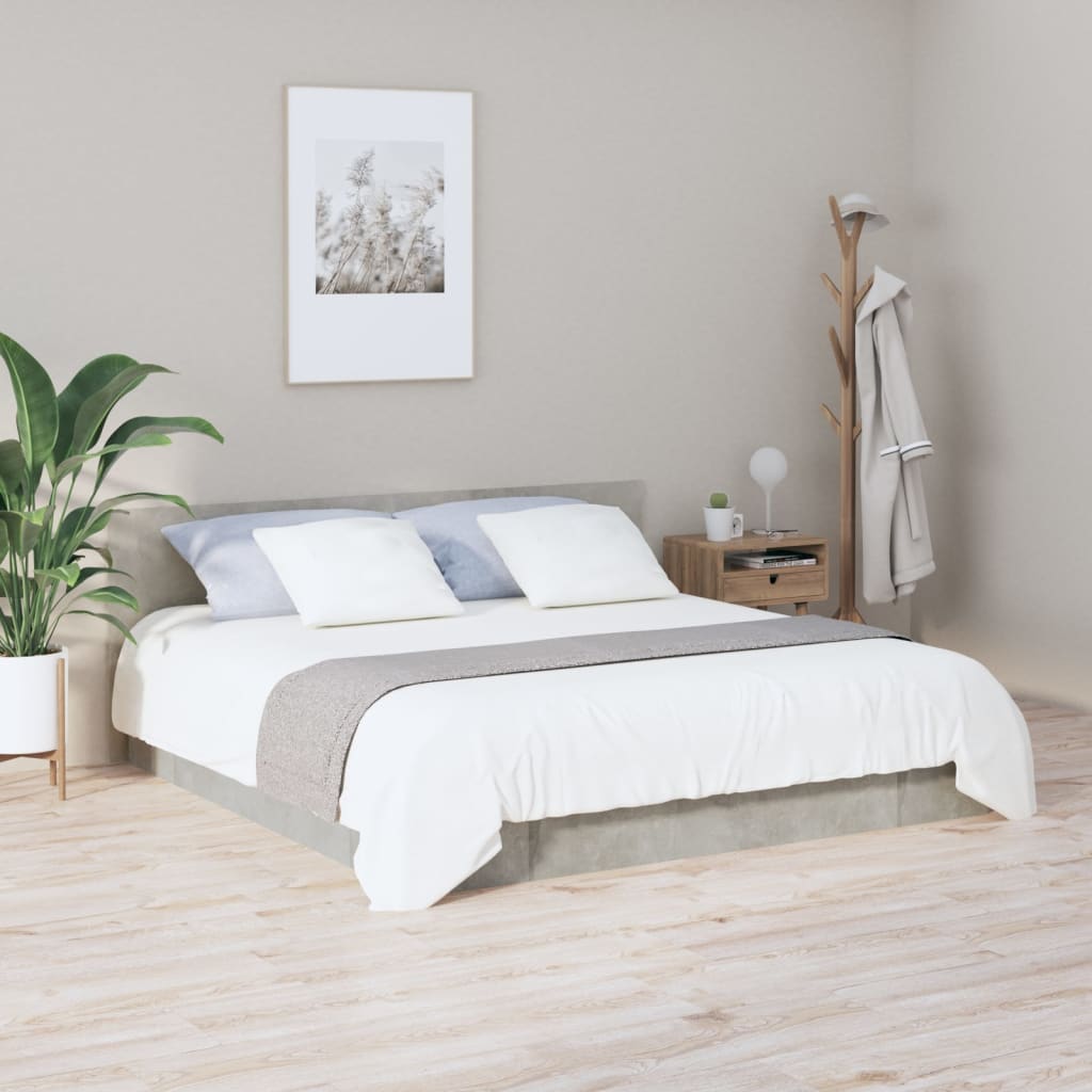 

vidaXL Hoofdbord 200x1,5x80 cm bewerkt hout betongrijs