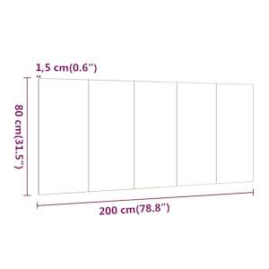 Čelo postele lesklé bílé 200 x 1,5 x 80 cm kompozitní dřevo - obrázek 8