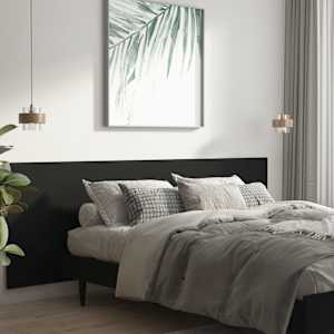 Nástěnné čelo postele černé 240 x 1,5 x 80 cm kompozitní dřevo - obrázek 3