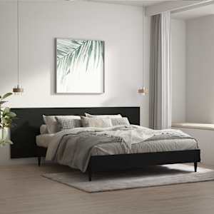 Nástěnné čelo postele černé 240 x 1,5 x 80 cm kompozitní dřevo - obrázek 1