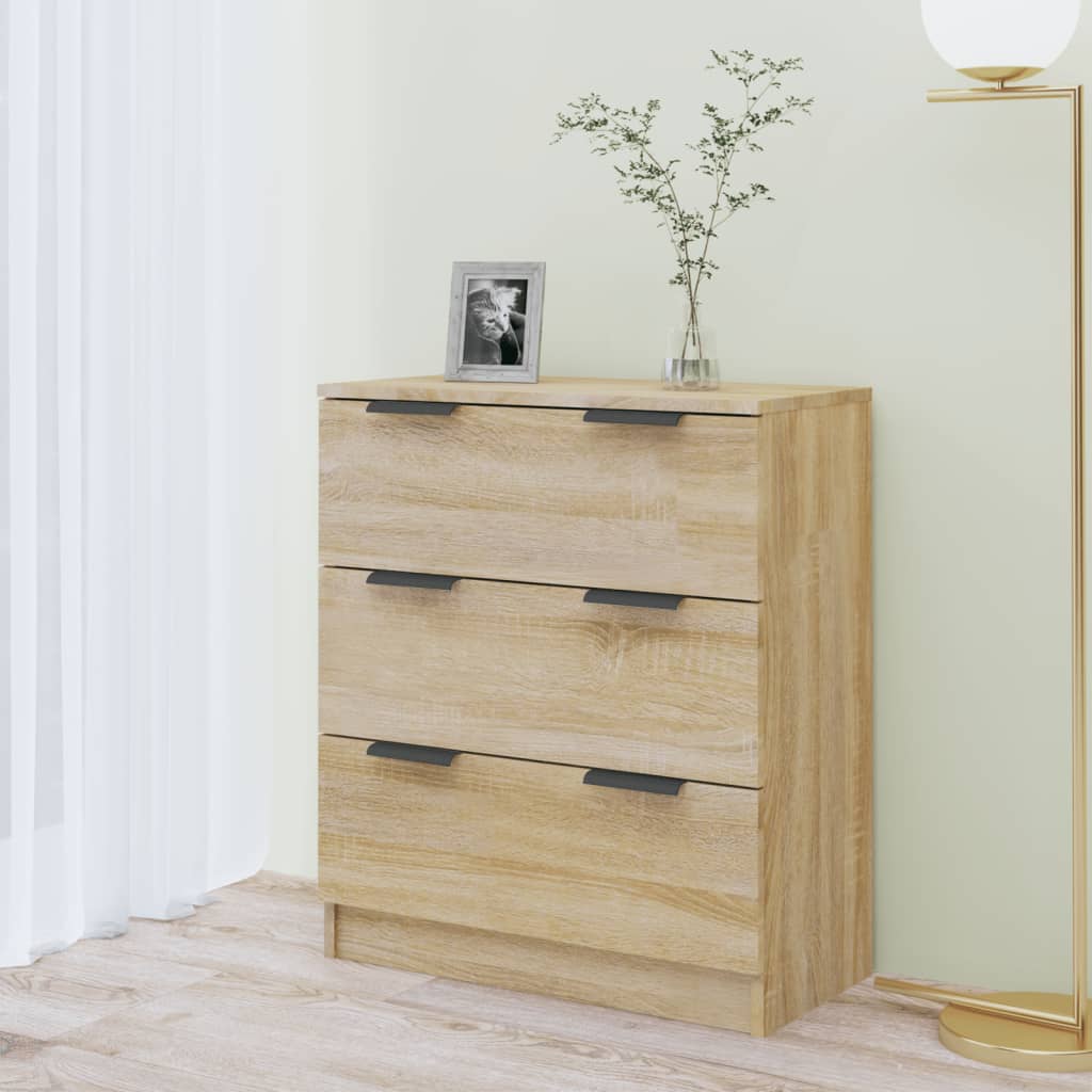 

vidaXL Dressoir 60x30x70 cm bewerkt hout sonoma eikenkleurig