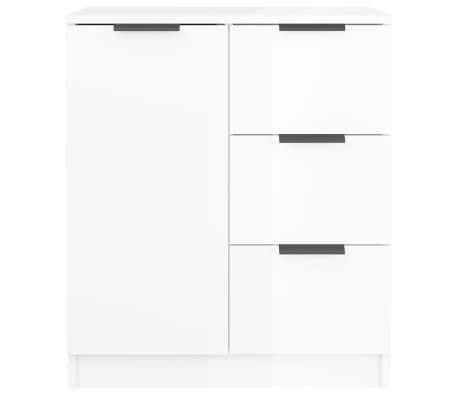 vidaXL Senkki korkeakiilto valkoinen 60x30x70 cm tekninen puu