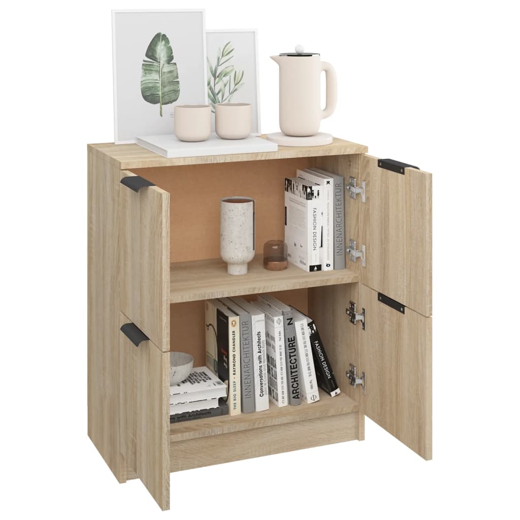 Sideboard Kommode für Wohnzimmer Küche Sonoma-Eiche 60x30x70 cm  Holzwerkstoff DE22960