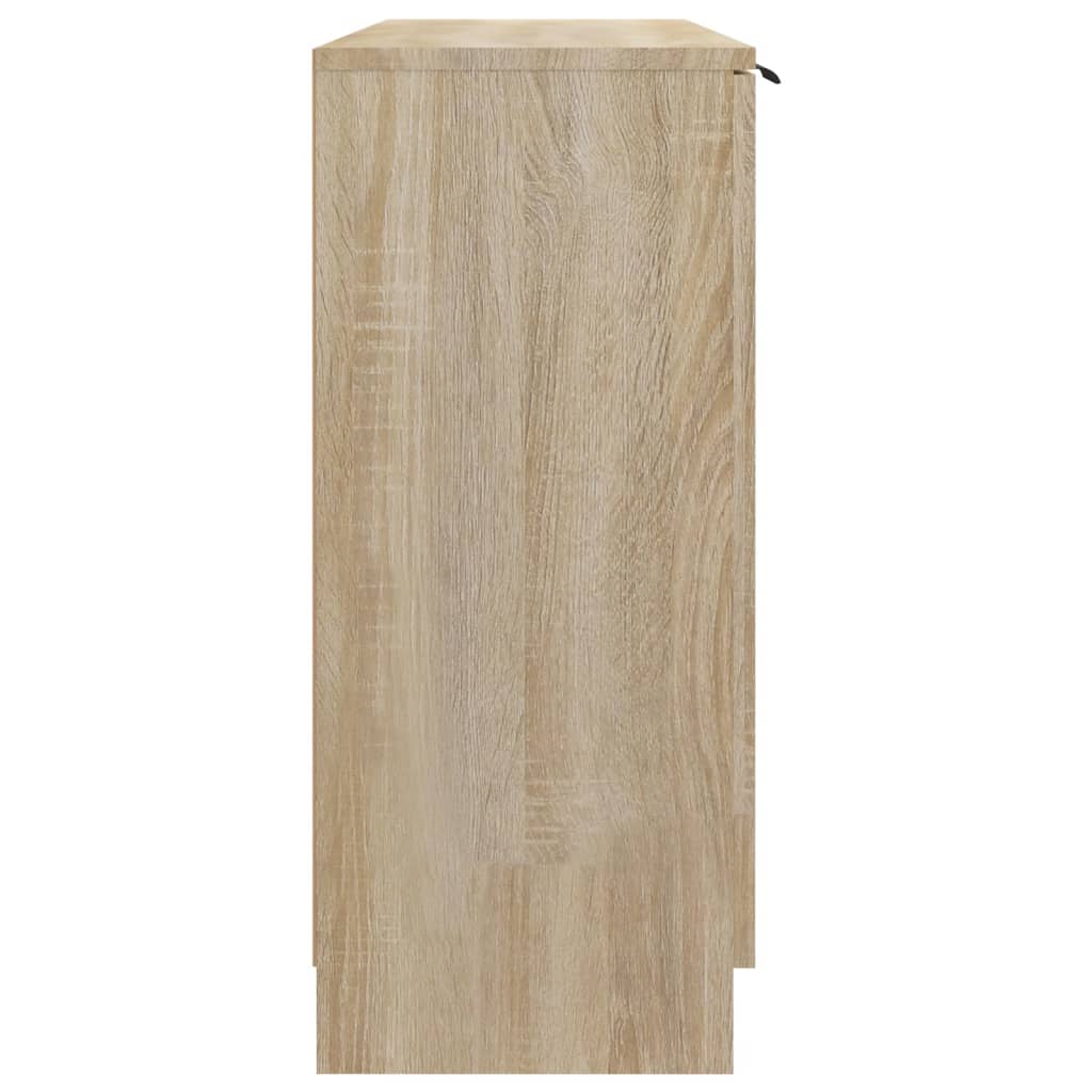 sonoma-tölgyszínű szerelt fa tálalóasztal 90,5x30x70 cm