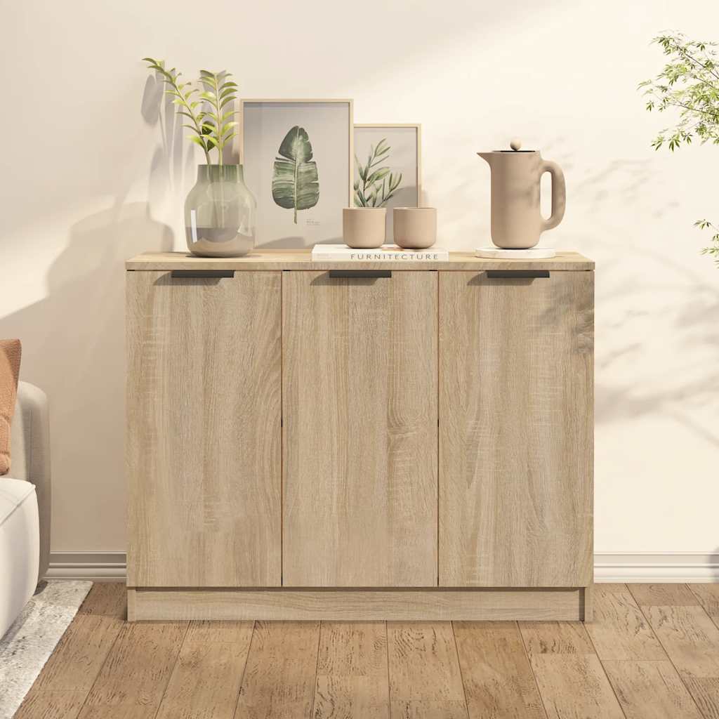 vidaXL Sideboard Sonoma-Eiche 90,5x30x70 cm Holzwerkstoff