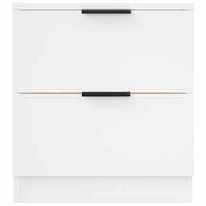 vidaXL Naktinė spintelė, baltos spalvos, apdirbta mediena