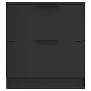 vidaXL Naktinė spintelė, juodos spalvos, apdirbta mediena