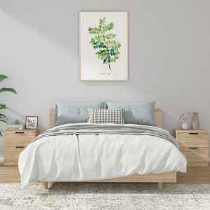 Nočna omarica 2 kosa sonoma hrast konstruiran les