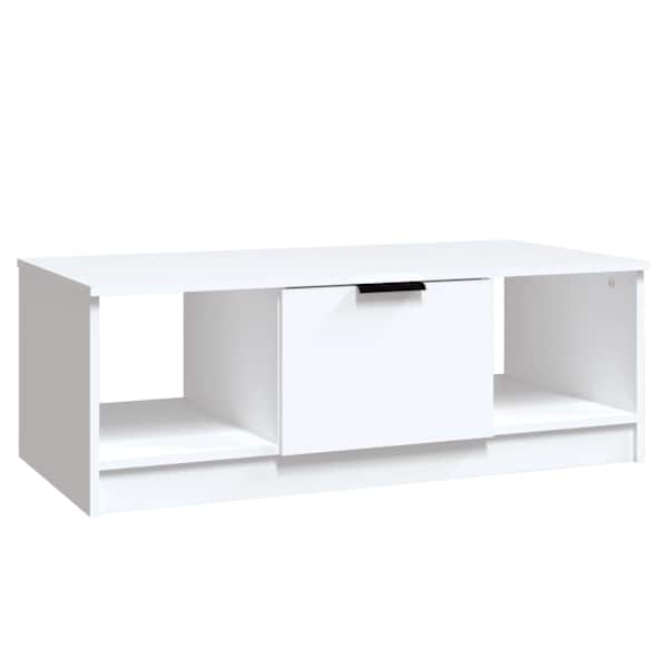 vidaXL kohvilaud, valge, 102 x 50 x 35 cm, tehispuit