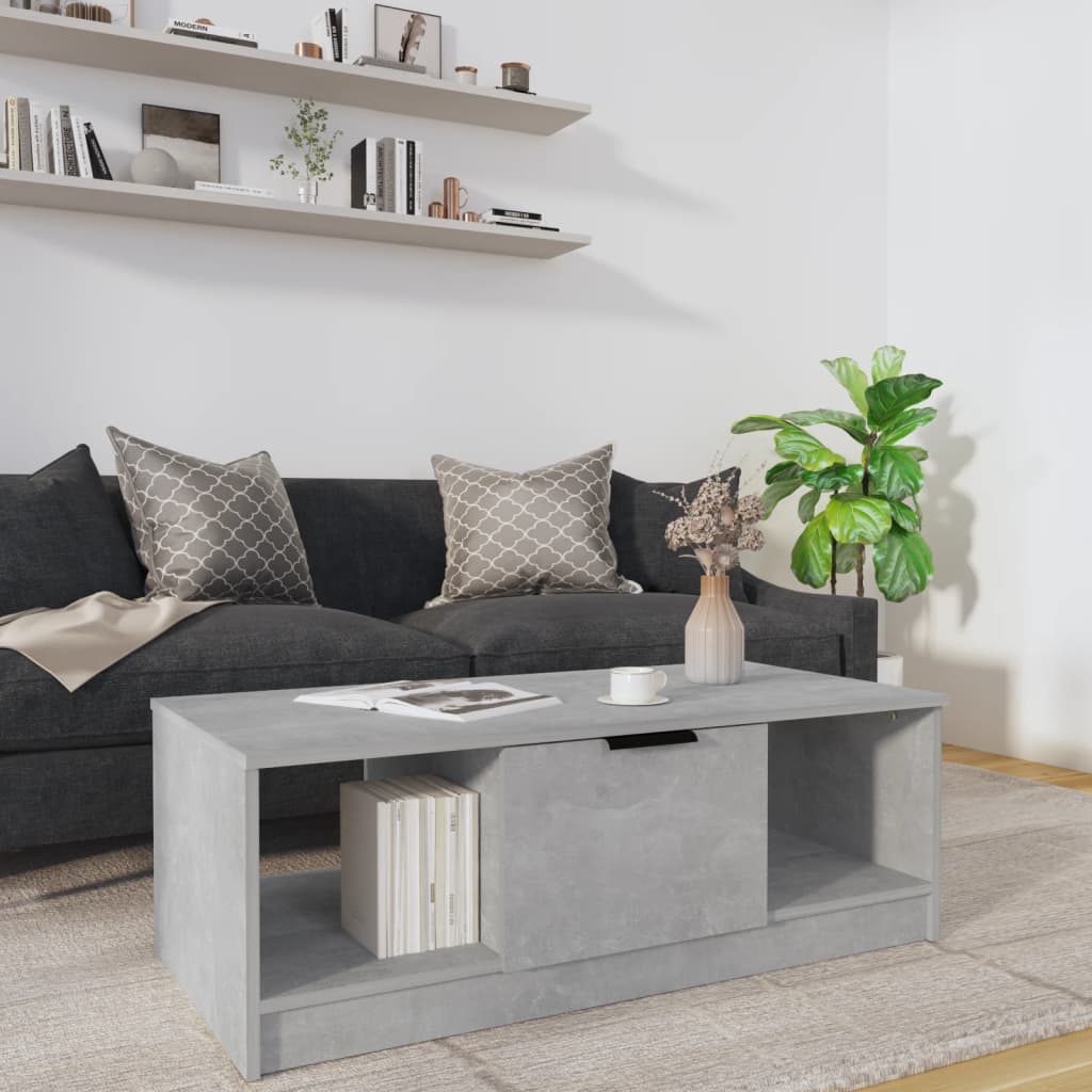 vidaXL sofabord 102x50x36 cm konstrueret træ betongrå