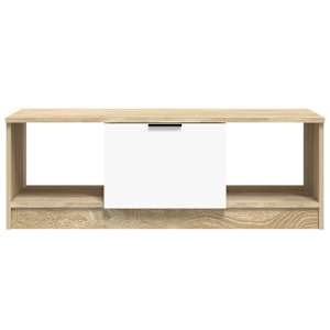 Konferenční stolek bílý dub sonoma 102x50x36cm kompozitní dřevo - obrázek 3