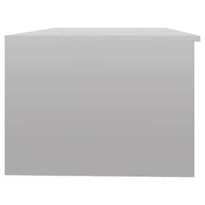 Konferenční stolek lesklý bílý 102x50x36 cm kompozitní dřevo - obrázek 4