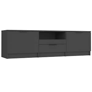 TV skříňka černá 140 x 35 x 40 cm kompozitní dřevo - obrázek 2