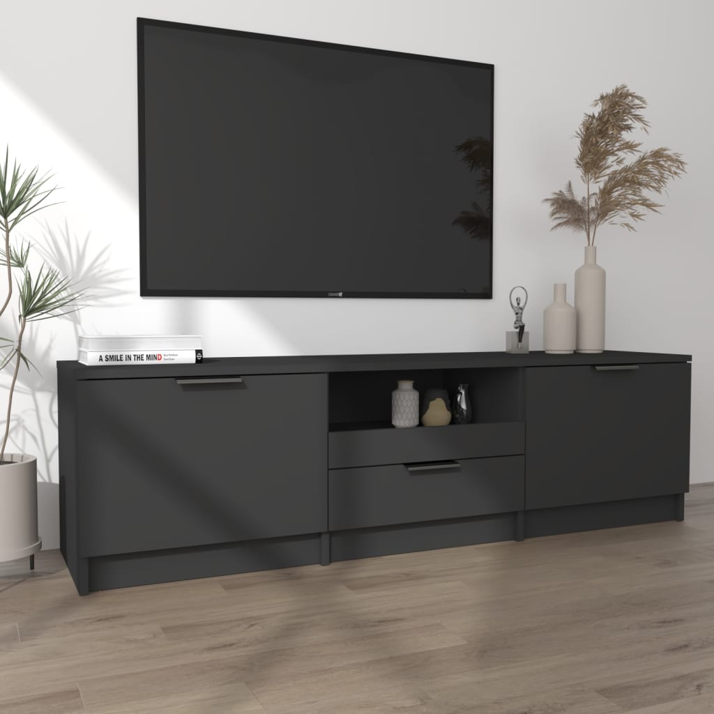 

vidaXL Tv-meubel 140x35x40 cm bewerkt hout zwart