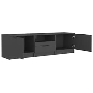 TV skříňka černá 140 x 35 x 40 cm kompozitní dřevo - obrázek 5