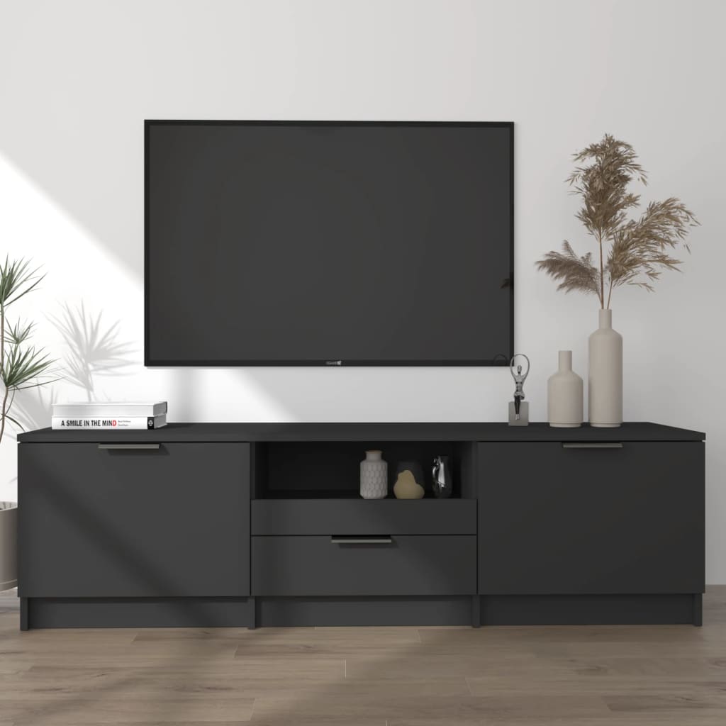 vidaXL TV-Schrank Schwarz 140x35x40 cm Holzwerkstoff