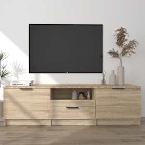 TV stolek dub sonoma 140 x 35 x 40 cm, konstrukční dřevo - obrázek 4