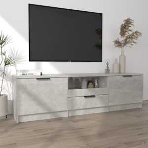 TV skříňka betonově šedá 140 x 35 x 40 cm kompozitní dřevo - obrázek 3