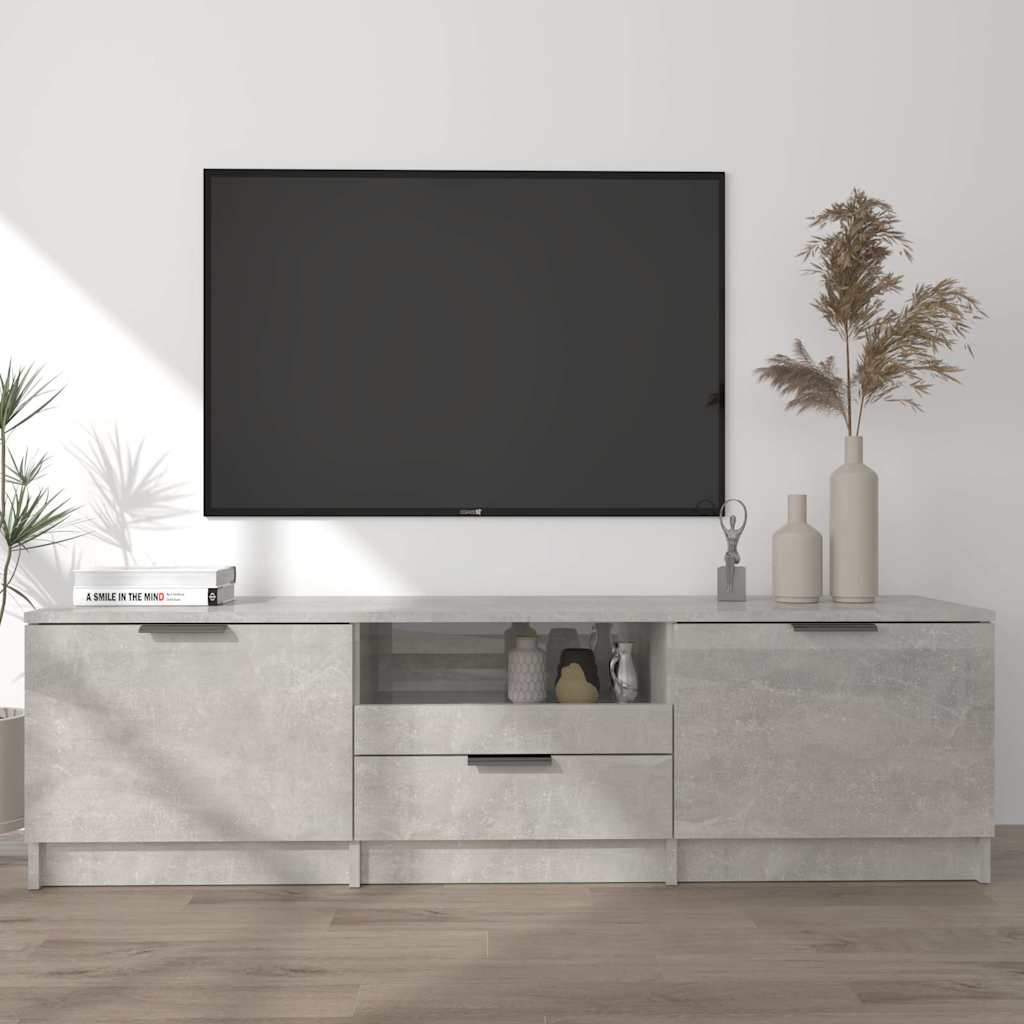 vidaXL Szafka pod telewizor, szaro�� betonu, 140x35x40 cm