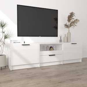 TV skříňka lesklá bílá 140 x 35 x 40 cm kompozitní dřevo - obrázek 3