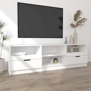 TV skříňka bílá 150 x 33,5 x 45 cm kompozitní dřevo - obrázek 3