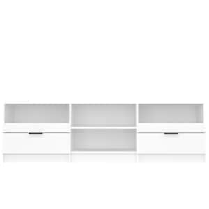 TV skříňka bílá 150 x 33,5 x 45 cm kompozitní dřevo - obrázek 4