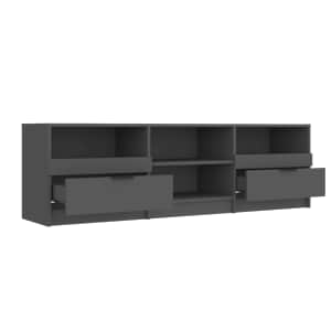 TV skříňka černá 150 x 33,5 x 45 cm kompozitní dřevo - obrázek 5