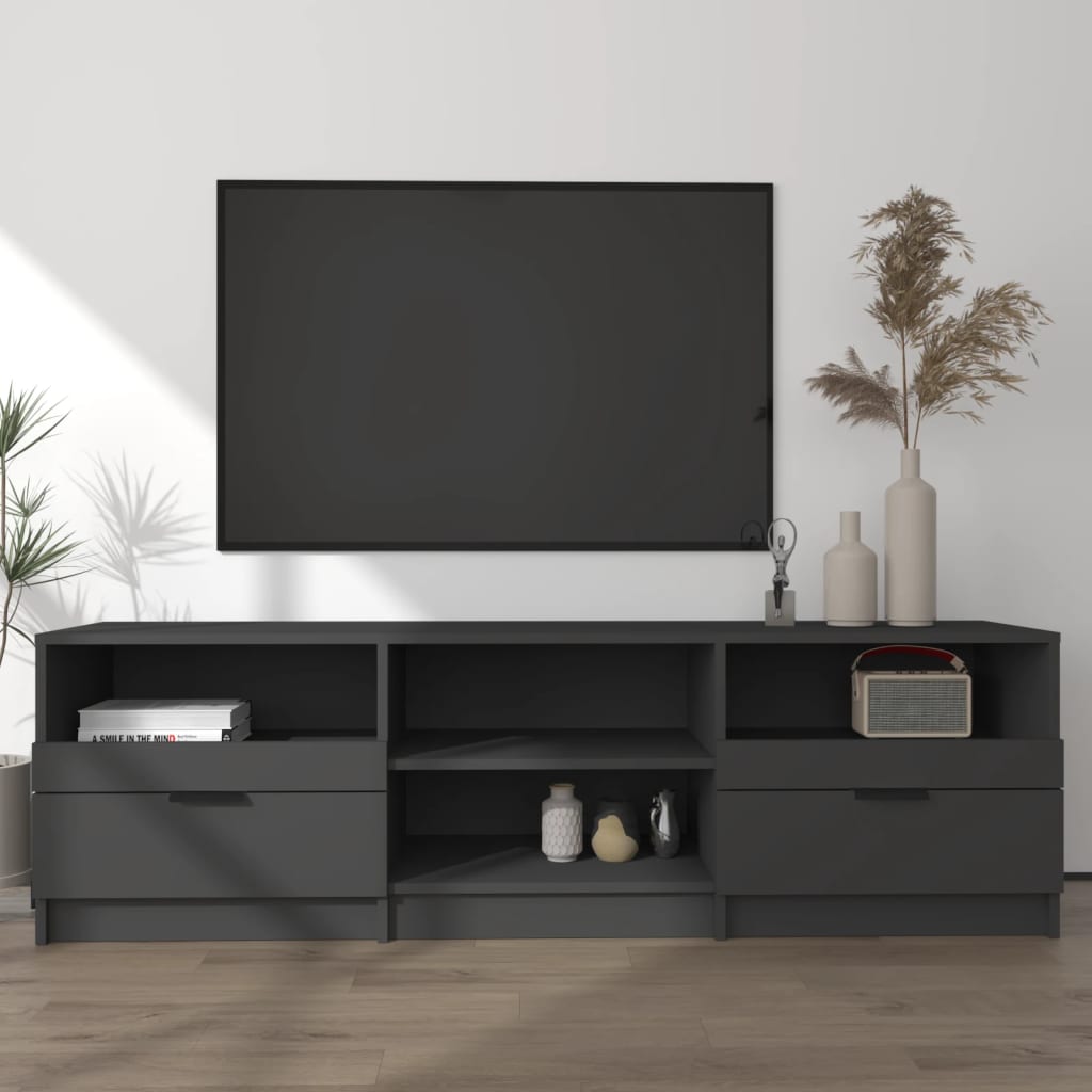 vidaXL Comodă TV, negru, 150x33,5x45 cm, lemn prelucrat