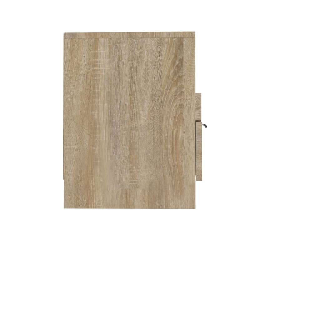 sonoma-tölgyszínű szerelt fa fali TV-szekrény 150x33,5x45 cm