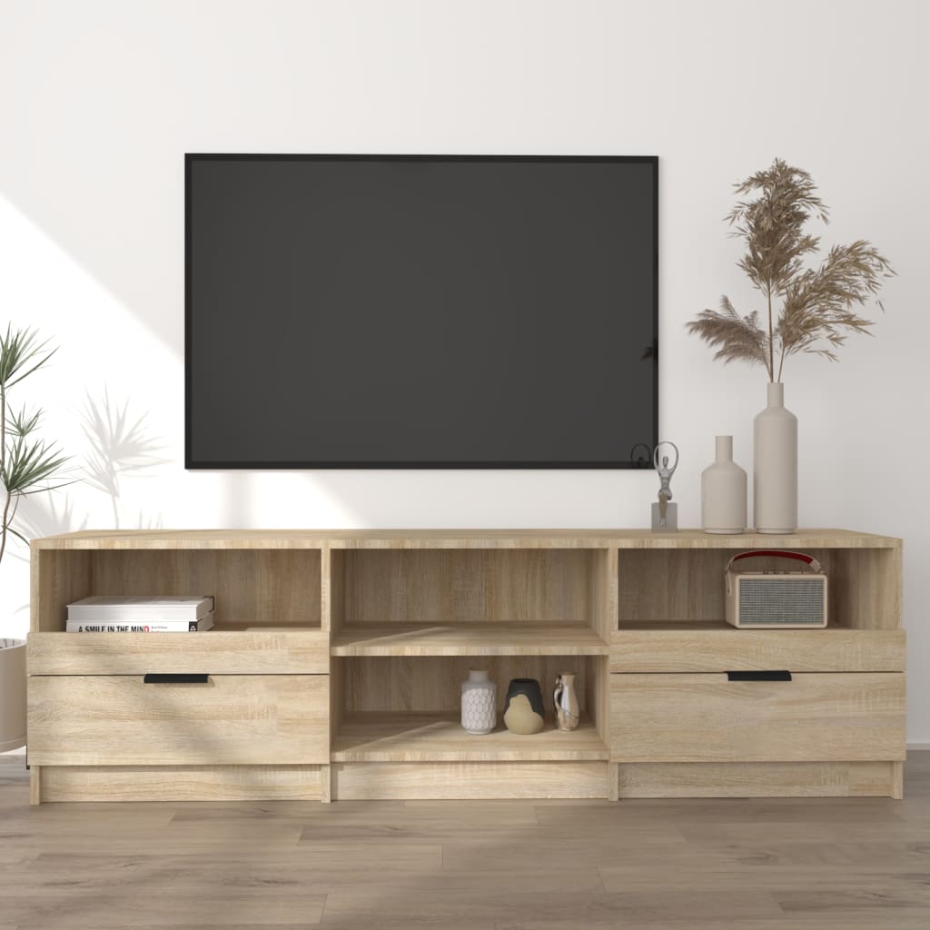 vidaXL tv-bord 150x33,5x45 cm konstrueret træ sonoma-eg