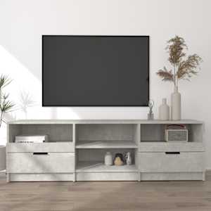 TV omarica betonsko siva 150x33,5x45 cm konstruiran les
