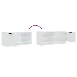 TV skříňka bílá 80 x 35 x 36,5 cm kompozitní dřevo - obrázek 8