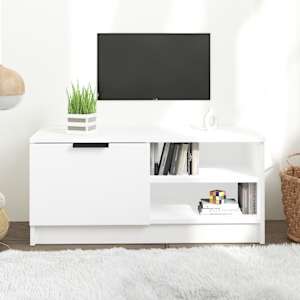 TV skříňka bílá 80 x 35 x 36,5 cm kompozitní dřevo - obrázek 1