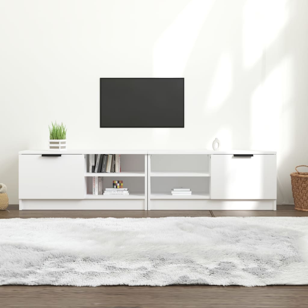 vidaXL Szafki pod TV, 2 szt., biae, 80x35x36,5 cm
